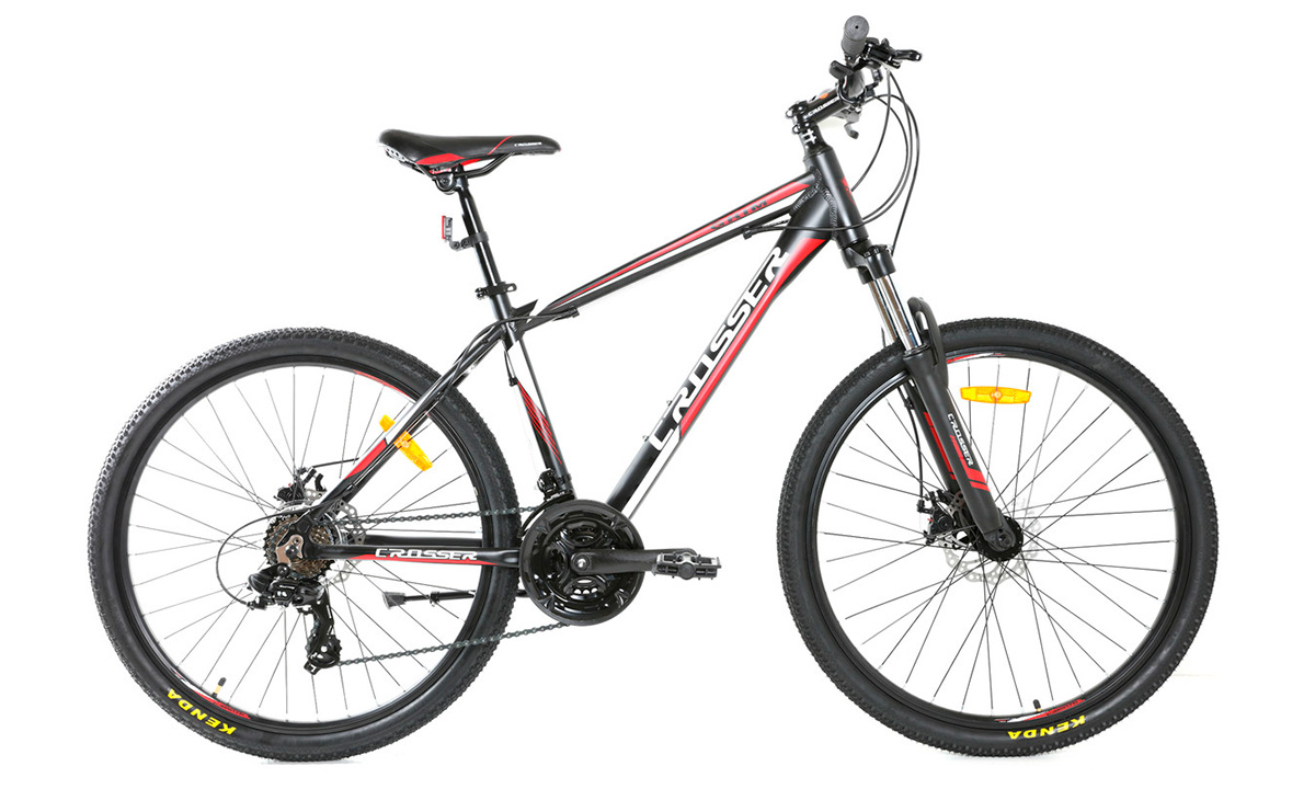 Фотография Велосипед Crosser Grim 26" 2021, размер М, черно-красный